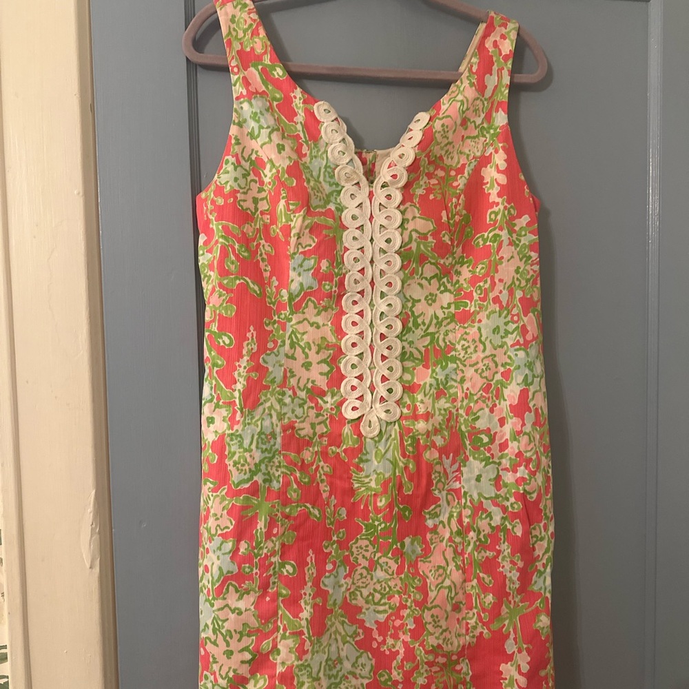 Floral Sleeveless Dress with Lace Detail